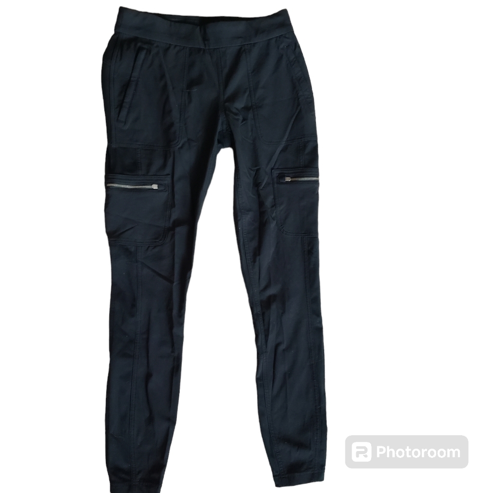 Athleta Headlands Hybrid Cargo Pants Black Size 8T EUC